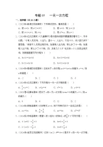 2025-2026学年人教版七年级上册数学期末备考练习-专题05 一元一次方程（含答案）