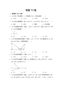 2025-2026学年人教版七年级上册数学期末备考练习-专题13 角（含答案）