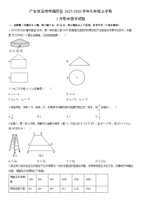 2025-2026学年广东省深圳市福田区九年级上学期1月期末数学试卷（学生版）