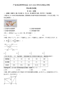 2025-2026学年广东省深圳市宝安区九年级上学期期末数学试卷（学生版）