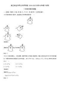 2024-2025学年浙江省金华市义乌市名校七年级下学期5月联考数学试卷（解析版）