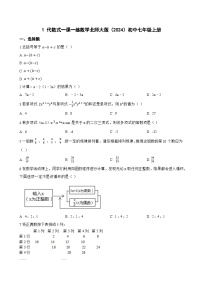 数学七年级上册（2024）代数式习题