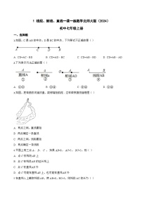 初中数学北师大版（2024）七年级上册（2024）线段、射线、直线精练