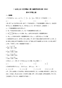 初中数学北师大版（2024）八年级上册（2024）1 认识二元一次方程组课后练习题