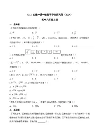 初中华东师大版(2024)10.2 实数复习练习题