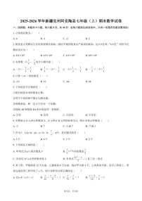 2025-2026学年新疆克州阿克陶县七年级（上）期末数学试卷