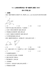 人教版（2024）八年级上册（2024）14.2 三角形全等的判定课时训练