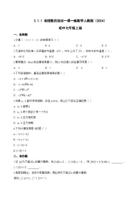人教版(2024)七年级上册有理数的加法课后作业题