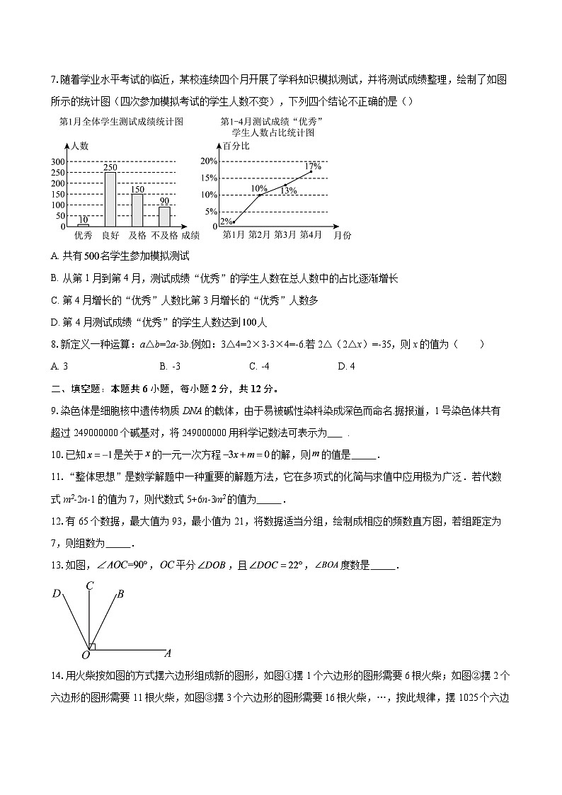 陕西宝鸡市凤翔县2025-2026学年七年级上学期期末数学试卷-自定义类型第2页