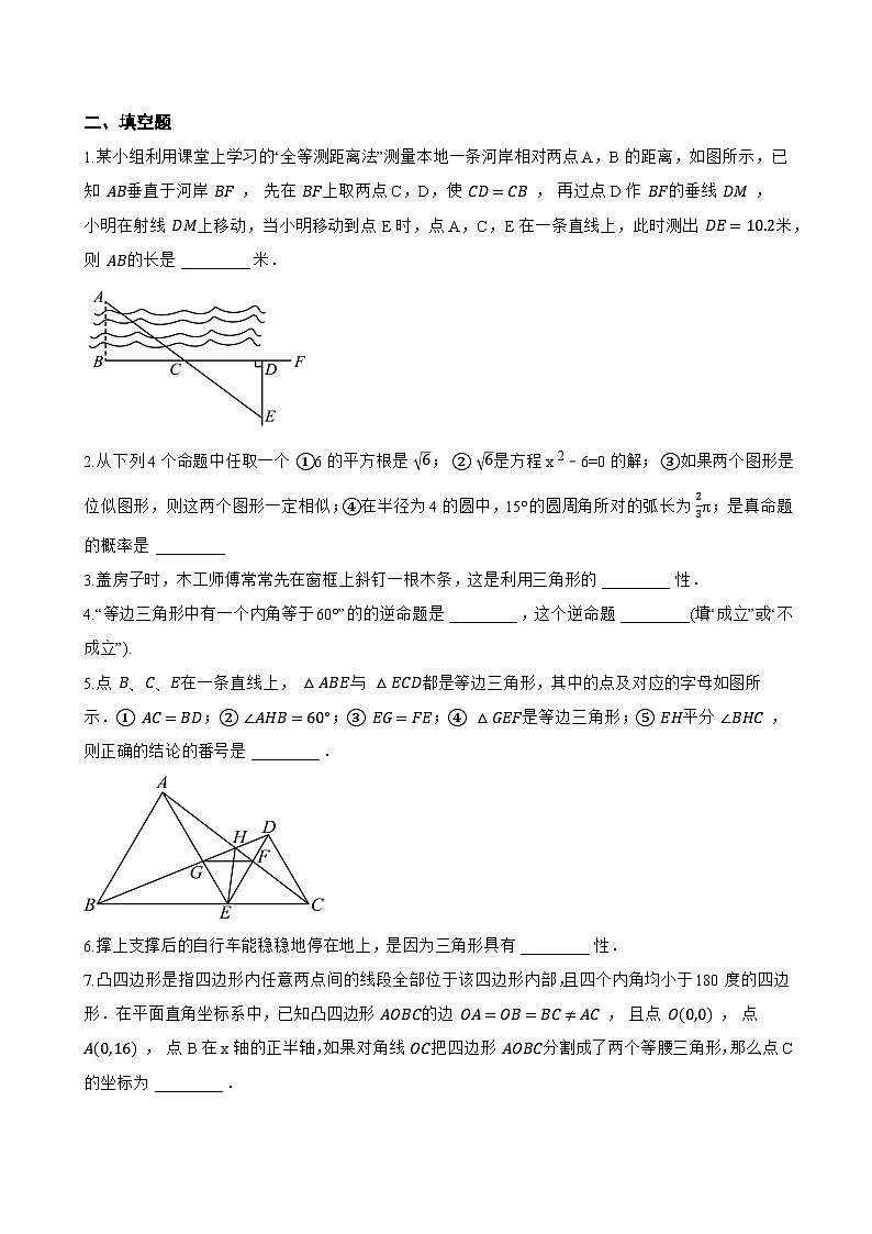 2 全等三角形一课一练数学北师大版(2024)初中七年级下册(无答案)第3页