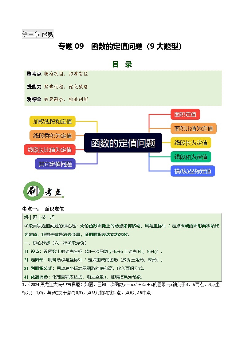 专题09 函数的定值问题 (9种题型)(专项训练)(解析版)第1页