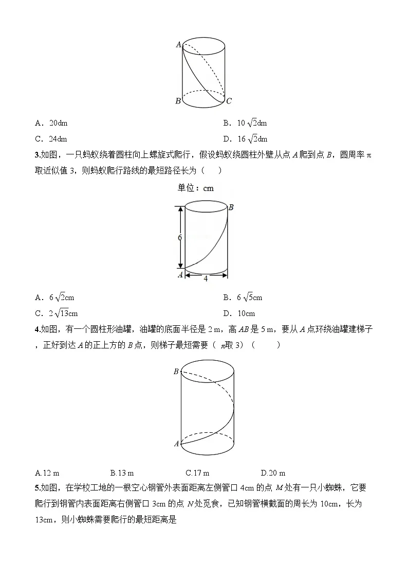专题 利用勾股定理解决最短路径问题(原卷版)第3页