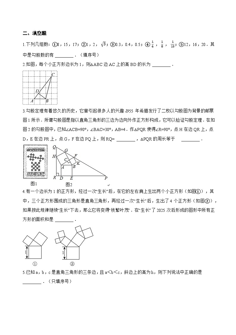 2. 直角三角形的判定一课一练数学华东师大版(2024)初中八年级上册(无答案)第2页