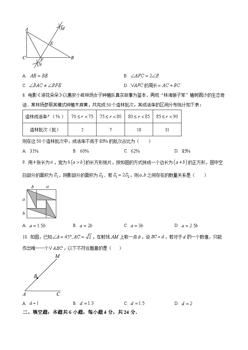 八年级上学期期末数学试卷(原卷版) (4)第2页