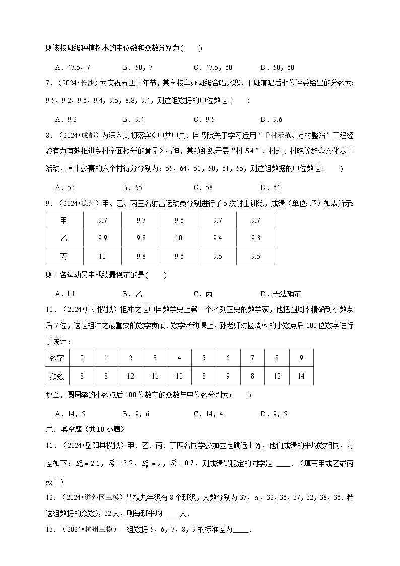 2026年中考数学一轮复习专题训练 数据分析(含解析)第2页