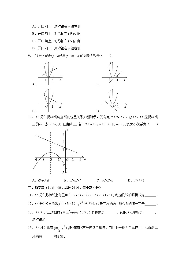 人教版九年级(上册)数学第22章二次函数单元测试卷(解析版)第2页