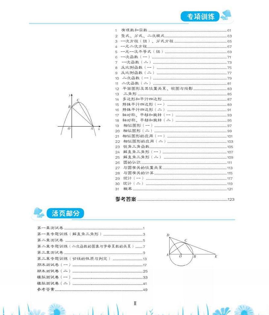 初中数学课堂精炼 九年级下册 北师大版(电子书)