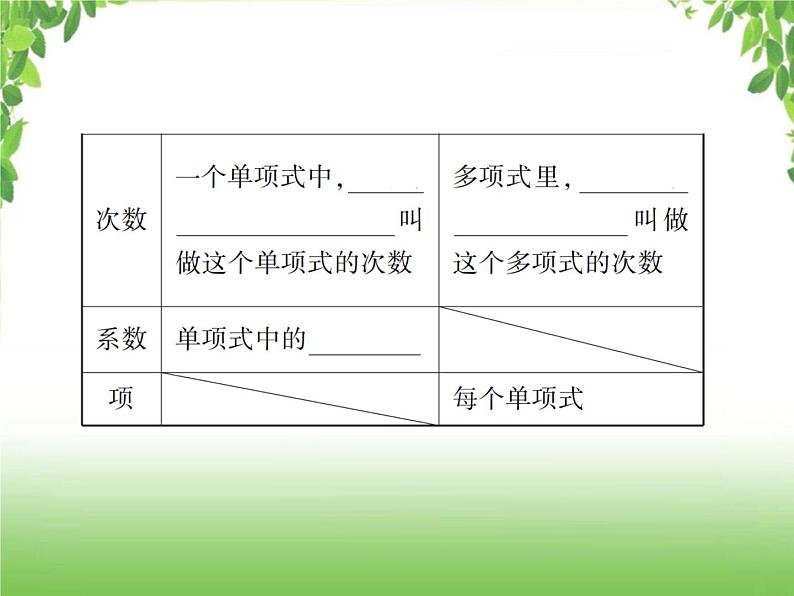 中考数学一轮复习考点梳理课件:1.2 整式与因式分解04