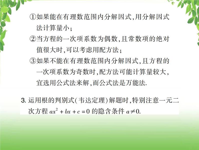 中考数学一轮复习考点梳理课件:2.6 一元二次方程及其应用08