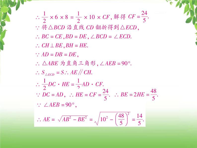 中考数学二轮专题突破课件:专题六 6.1 几何图形(三角形、四边形)中的翻折问题07