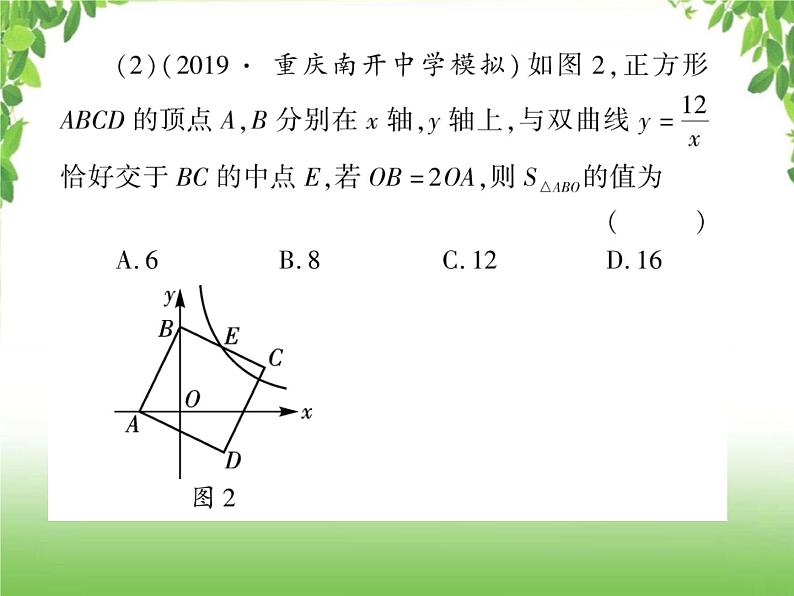 中考数学二轮专题突破课件:专题七 7.1 反比例函数与几何综合问题07