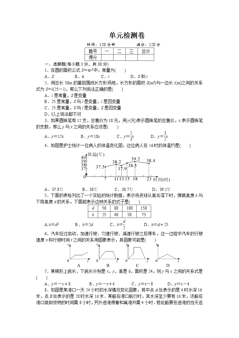初中数学湘教七年级下第三章单元检测卷01