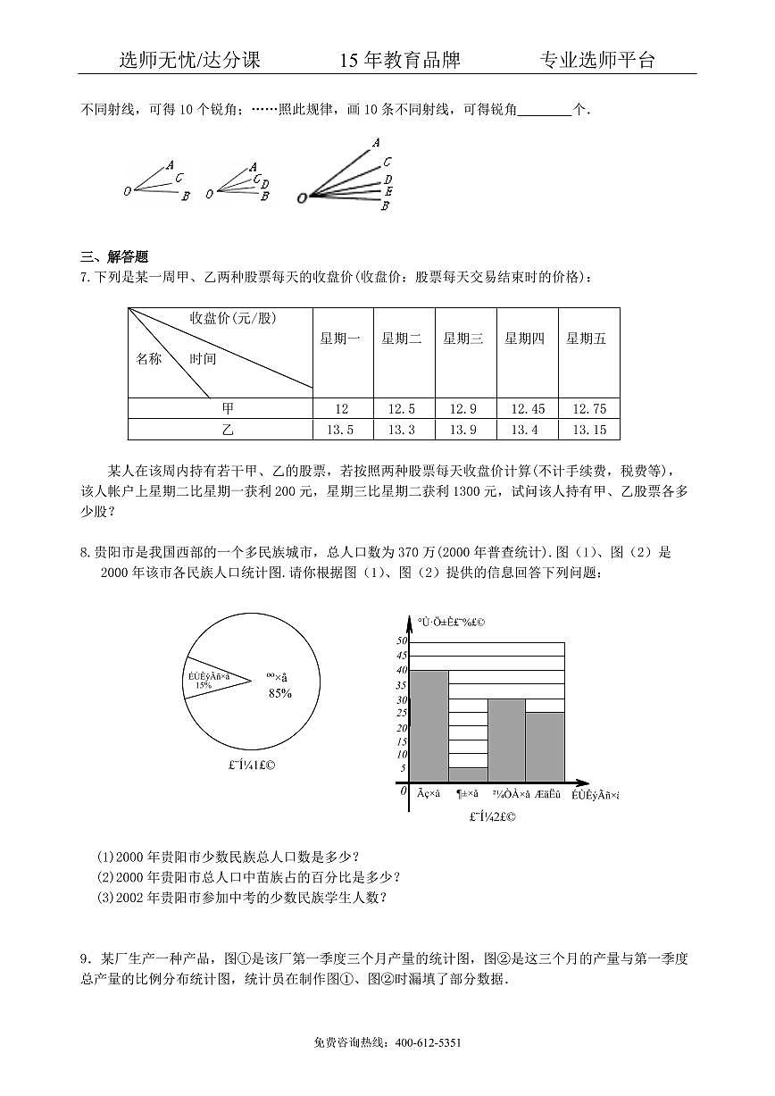 中考數(shù)學(xué)沖刺：圖表信息型問題--鞏固練習(xí)（基礎(chǔ)）第2頁