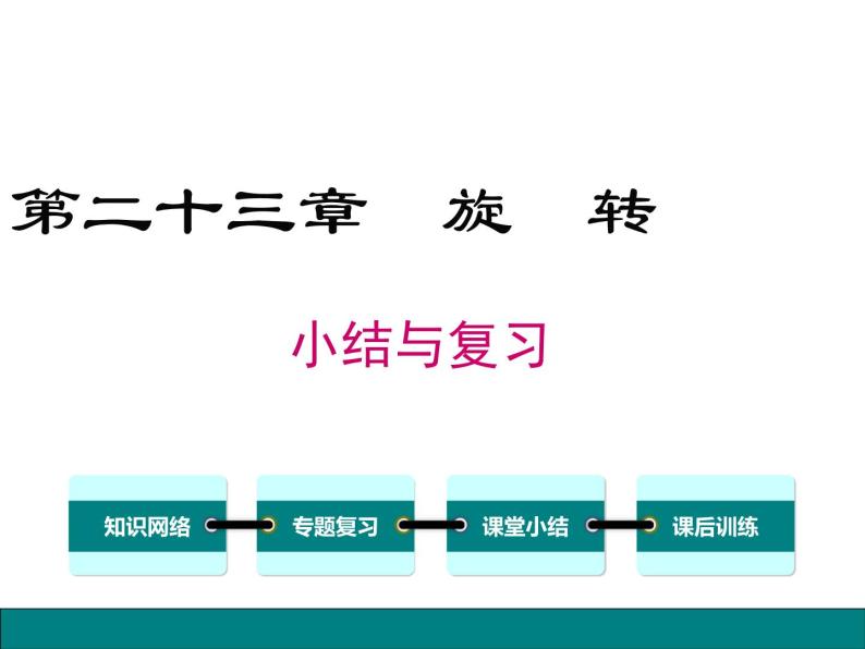 人教版九年级上册课件：第二十三章《旋转》 小结与复习01