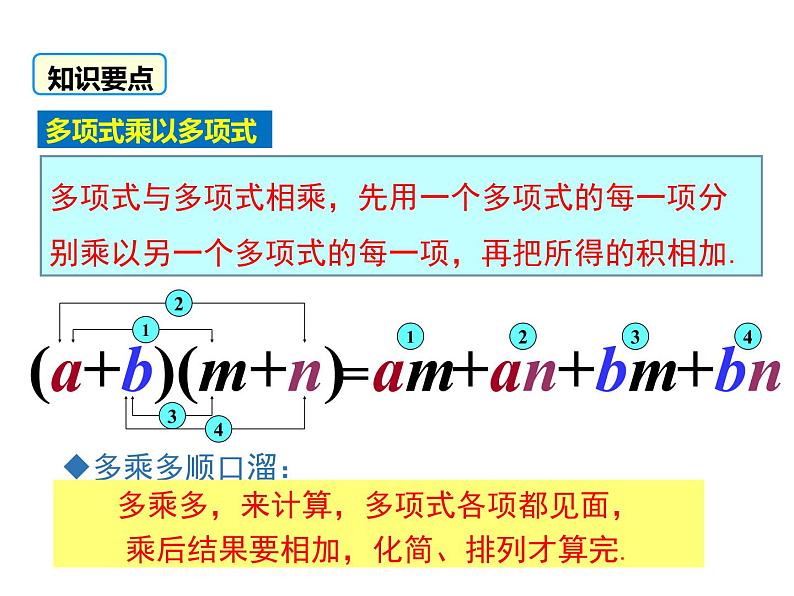 人教版八年级上册课件:14.1.4 第2课时 多项式与多项式相乘07