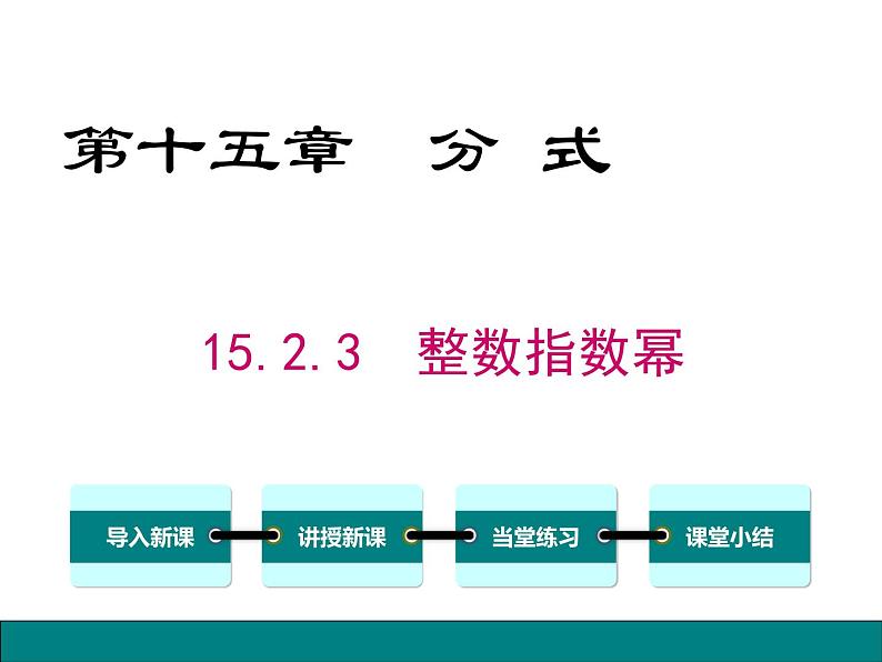人教版八年级上册课件:15.2.3 整数指数幂01