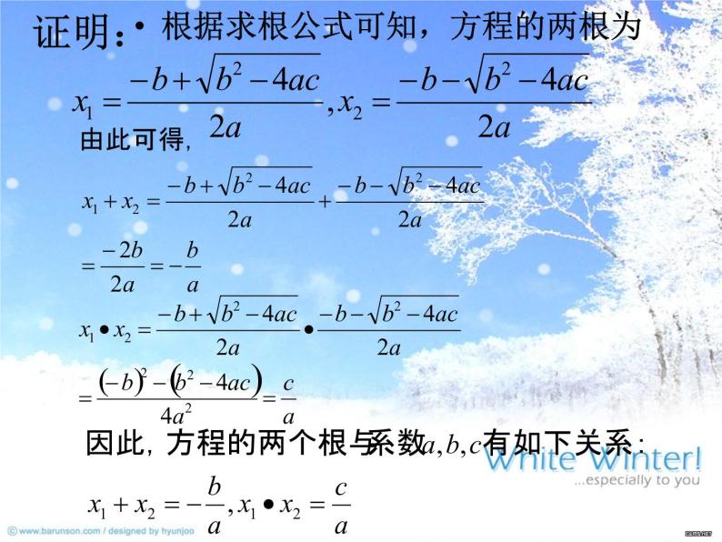 人教版数学九年级上册 21.2.4一元二次方程的根与系数的关系(12张PPT)06