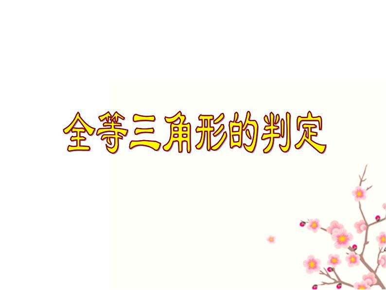 人教版八年级数学上册课件:12.2全等三角形的判定(共14张PPT)第1页