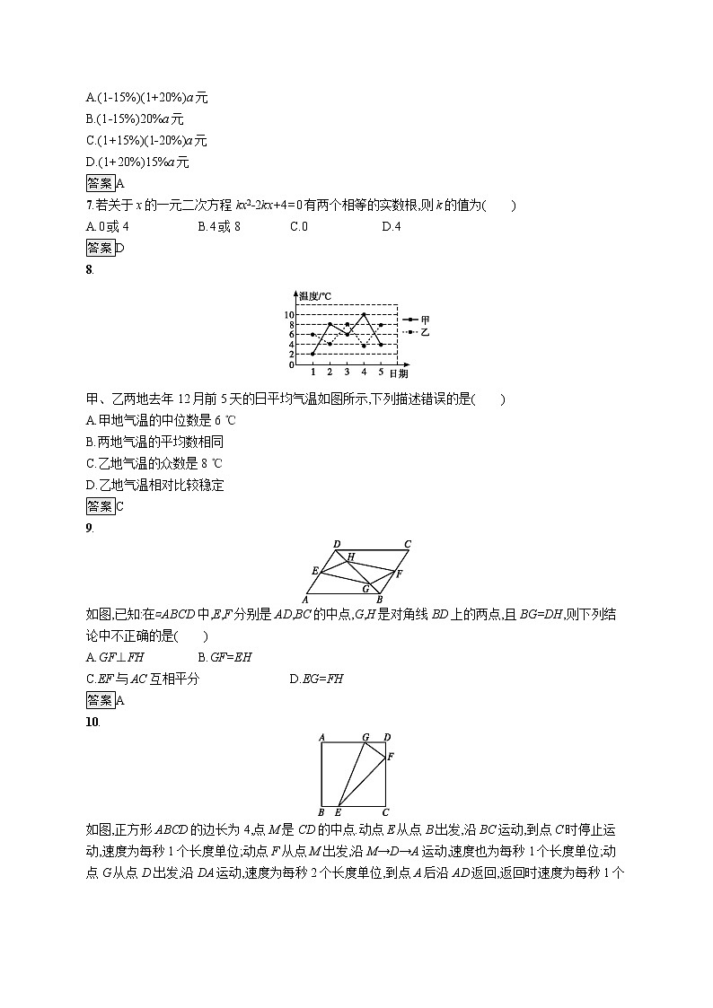 2020年安徽省初中数学学业水平模拟考试第2页