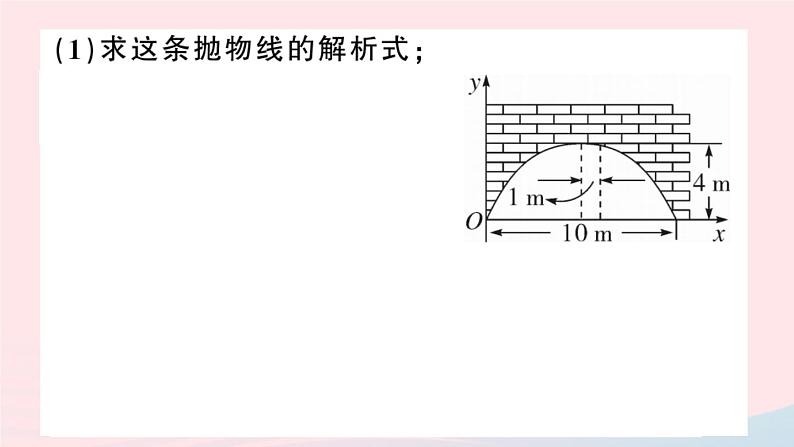 (安徽专版)九年级数学上册第22章二次函数22.3实际问题与二次函数第3课时拱桥问题和运动中的抛物线课件(新版)新人教版07