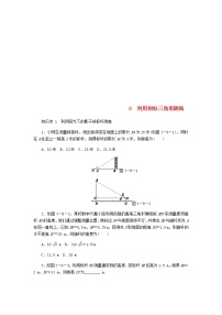 北师大版九年级上册第四章 图形的相似6 利用相似三角形测高巩固练习