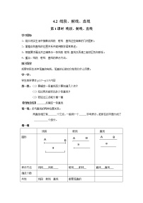 初中数学湘教版七年级上册4.2 线段、射线、直线第1课时学案设计