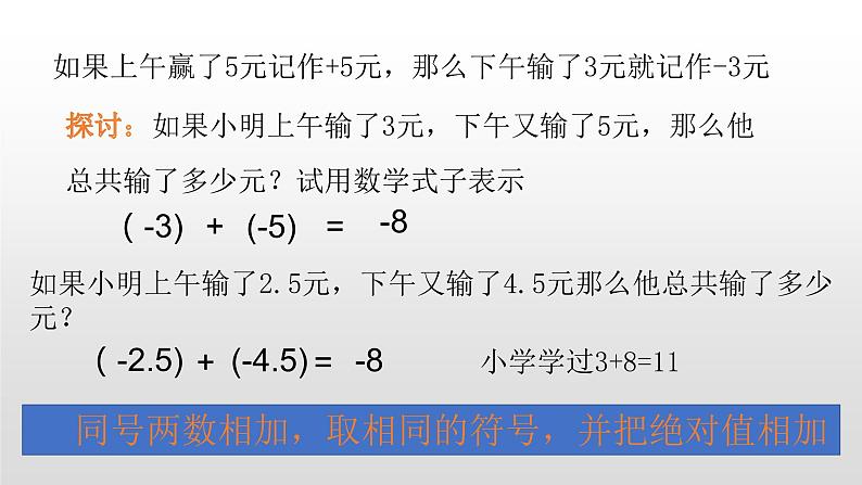 北师大七年级数学上册:2.4有理数的加法(35张PPT)03