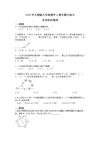 初中数学人教版八年级上册第十一章 三角形11.3 多边形及其内角和本节综合综合训练题