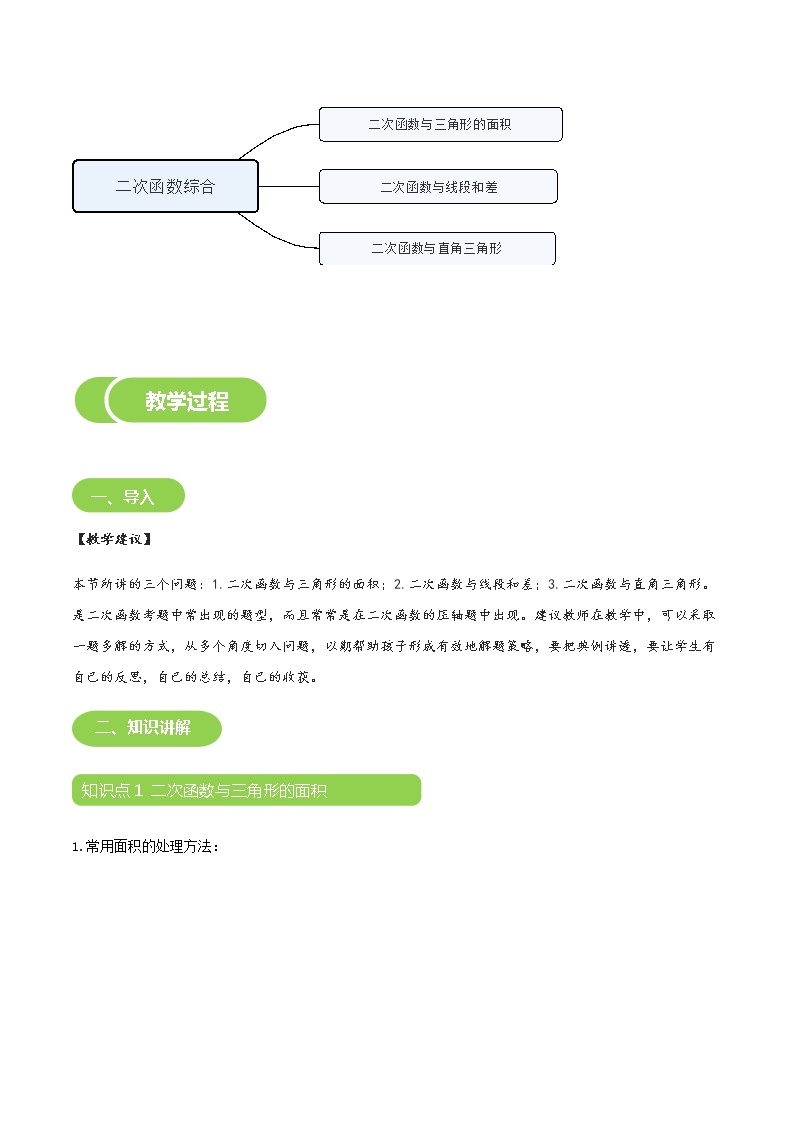 【BSD版春季课程初三数学】第11讲：二次函数综合-教师版 教案03