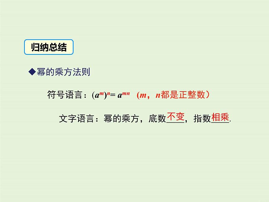 12.1.2 冪的乘方  PPT課件第5頁(yè)