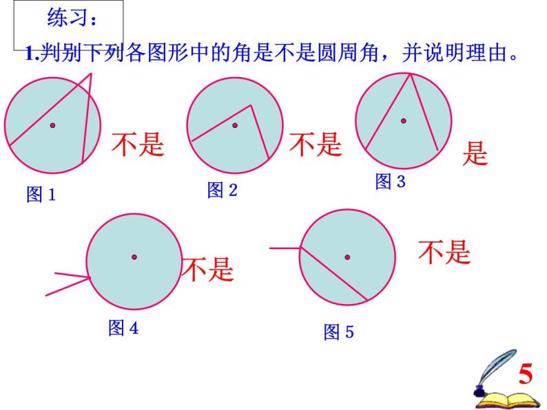 人教版数学九年级 上册24.1.4圆周角的概念和圆周角的定理课件05