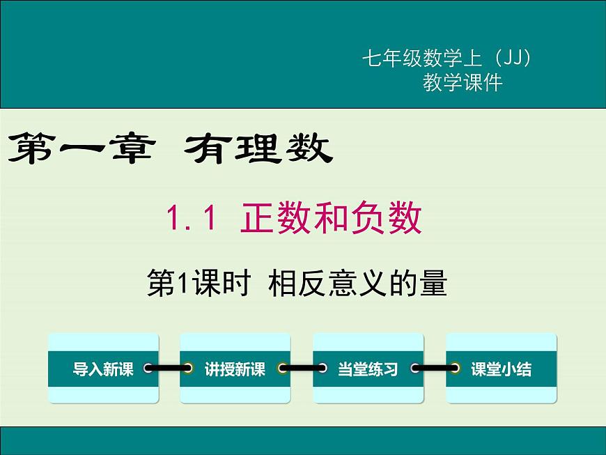 1.1 第1課時 相反意義的量 PPT課件第1頁