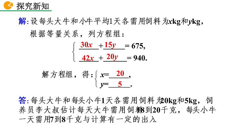 七年级下册数学:8.3 实际问题与二元一次方程组(第1课时) 精品课件PPT06