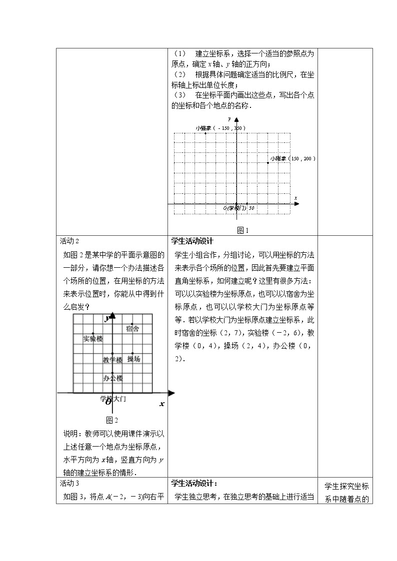 人教版2021年七年级数学下册《7.2.1 用坐标表示地理位置 2》教案设计03