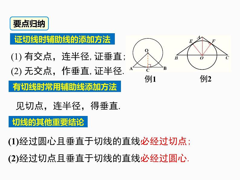 人教版数学九年级上册:24.2.2 直线和圆的位置关系-课件04