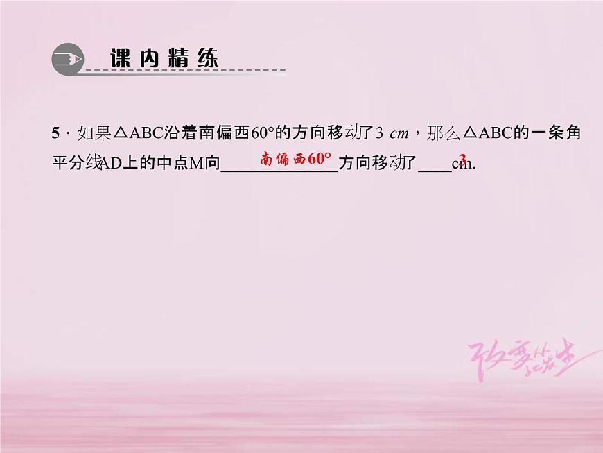 2021年華東師大版七年級(jí)數(shù)學(xué)下冊(cè)10.2.2平移的特征 習(xí)題課件(含答案)第6頁