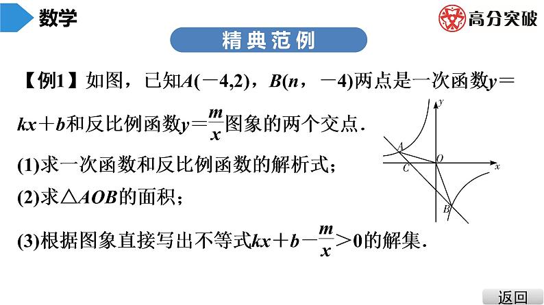 北师大版九年级课堂教本上册 第6章 中考热点加餐 反比例函数与一次函数的综合应用课件第4页
