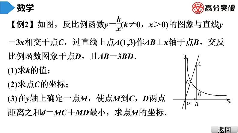 北师大版九年级课堂教本上册 第6章 中考热点加餐 反比例函数与一次函数的综合应用课件第7页