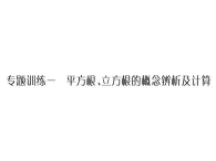 华东师大版八年级数学上  专题训练  一  平方根、立方根的概念辨析及计算 课件