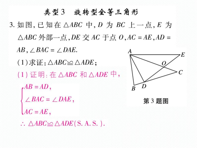 华东师大版八年级数学上  专题训练  七  全等三角形中的常见模型 课件04